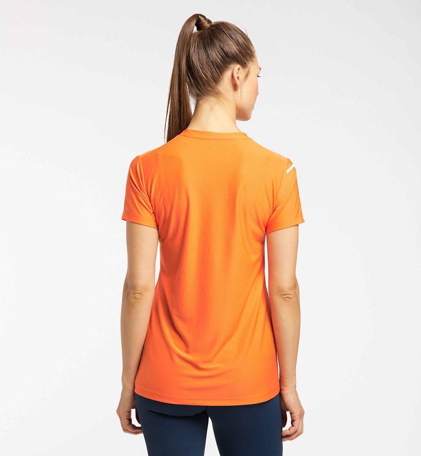 Haglöfs Womens L.I.M Tech T-Shirt Orange New Zealand 90631KSBZ